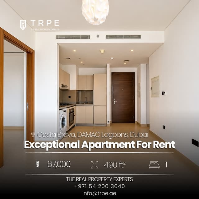 A high-floor 1-bedroom with pool views in Sobha Hartland. 🏙️